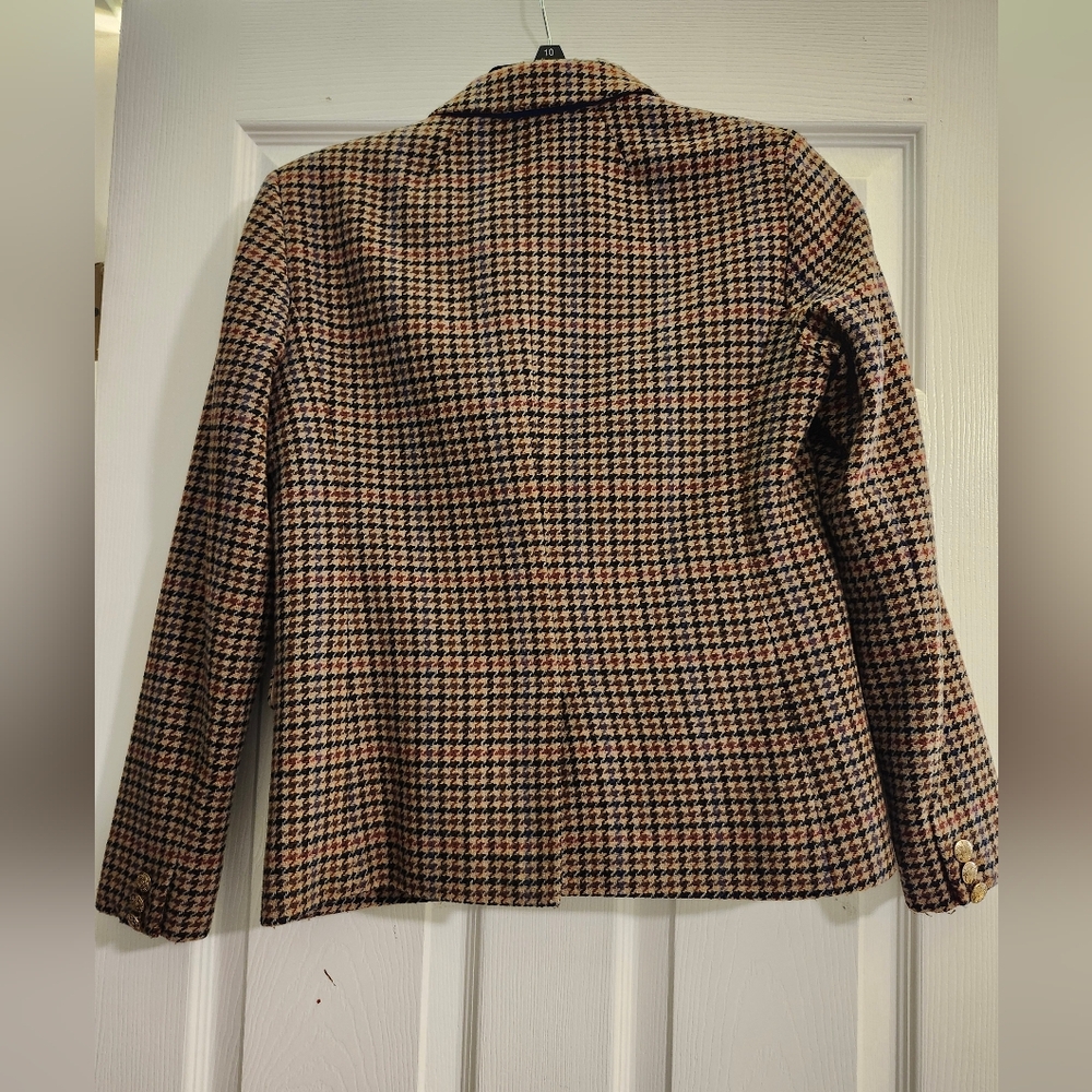 J. Crew Brown Houndstooth Schoolboy Blazer Size 4 - Picture 5 of 11